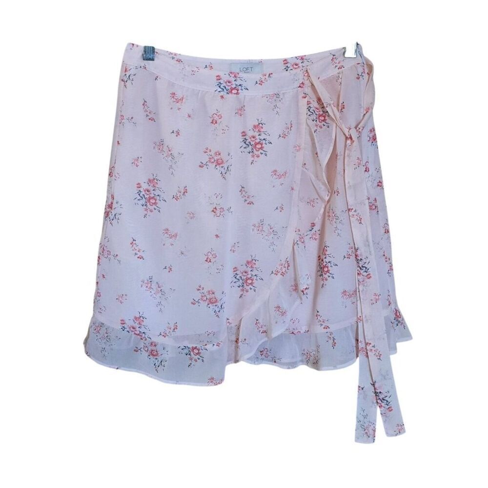 Ruffle Hem Floral Wrap Skirt Pink flutter style fairycore princess barbiecore